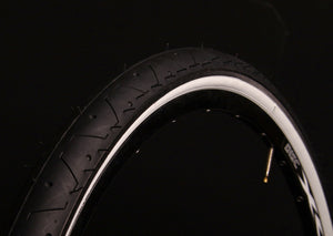 LS077 BLACK WHITEWALL BICYCLE SLICK TYRE TIRE 26 X 2.10